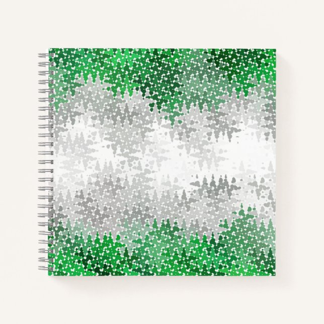 Cuaderno Bandera de orgullo grisromántico abstracto ondulad (Anverso)