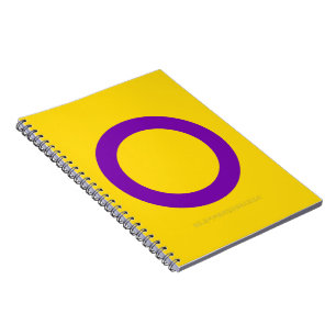Cuaderno Bandera de orgullo intersexual de SlipperyJoe's fo