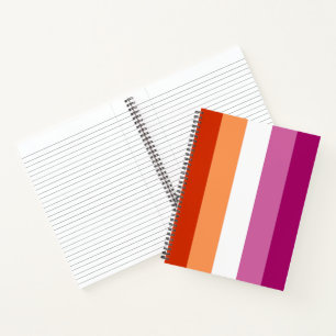 Cuaderno Bandera de Orgullo Lesbiano (5 Franjas)