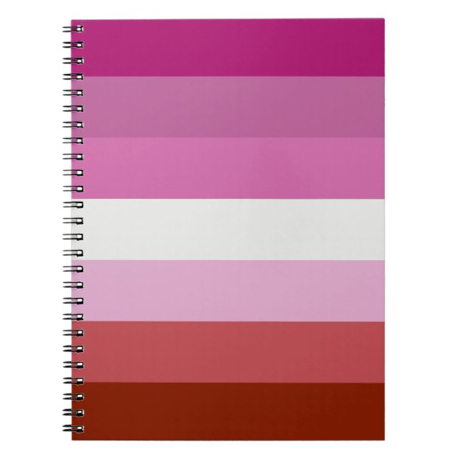 Cuaderno Bandera de orgullo lésbico (Frente)