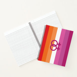 Cuaderno Bandera de orgullo lésbico WLW