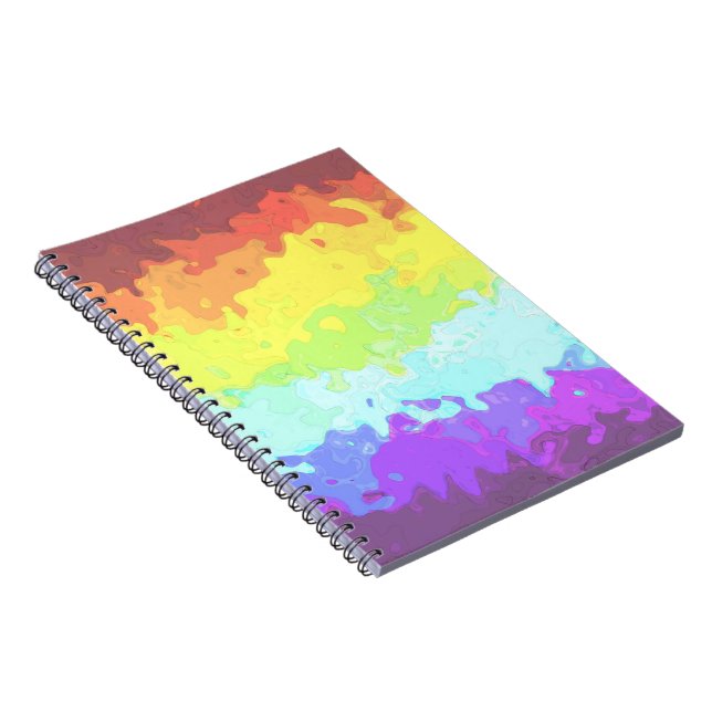 Cuaderno Bandera de Orgullo Neurogénero Abstracta Boho Groo (Lado Derecho)