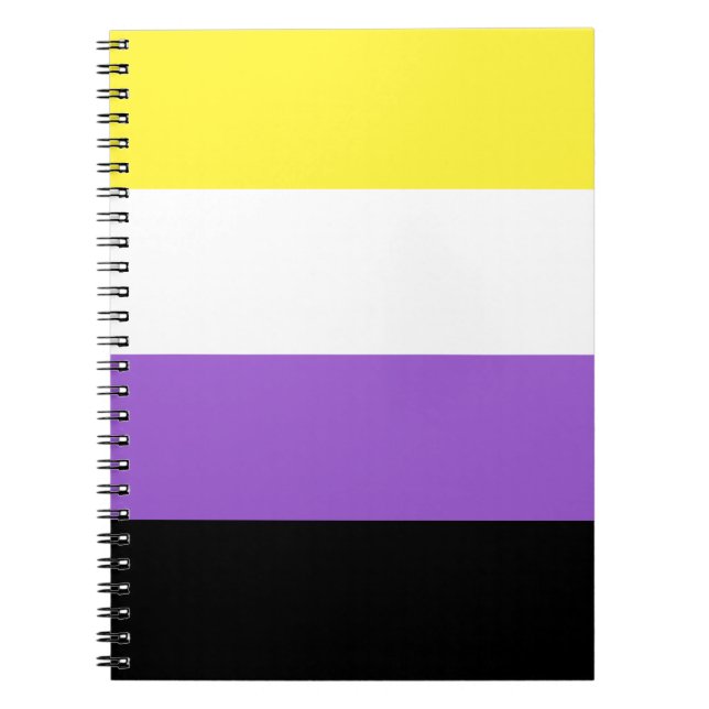 Cuaderno Bandera de orgullo no binario (Frente)