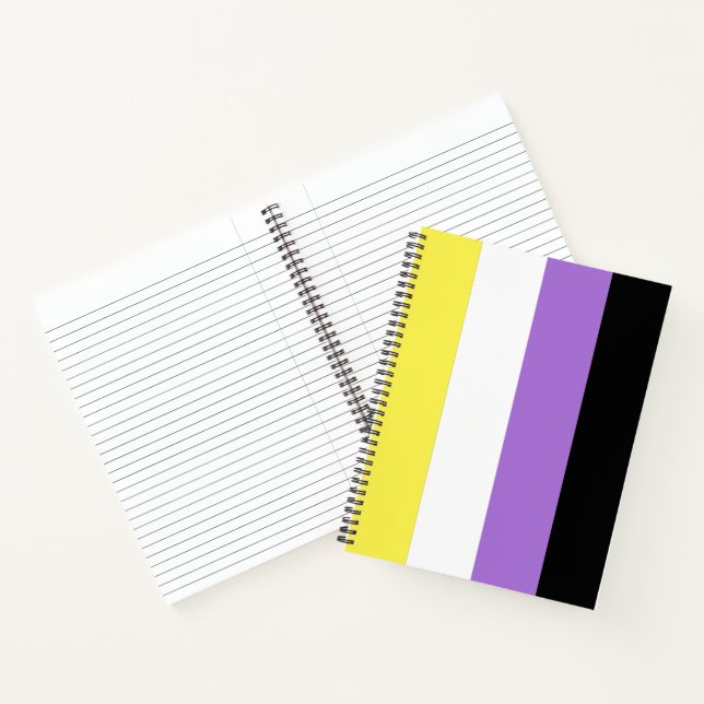 Cuaderno Bandera de Orgullo No Binario (Interior)