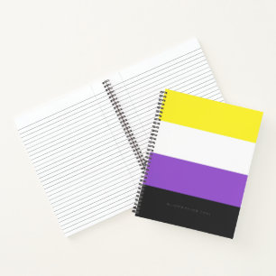 Cuaderno Bandera de orgullo no binario de SlipperyJoe's ama