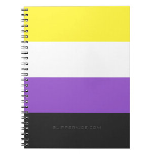 Cuaderno Bandera de orgullo no binario de SlipperyJoe's ama