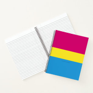 Cuaderno bandera de orgullo pansexual SlipperyJoe rosa ámba