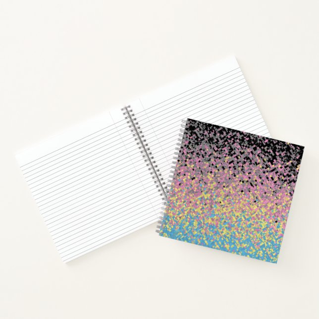 Cuaderno Bandera de orgullo poligénero pixelada funky tripp (Interior)