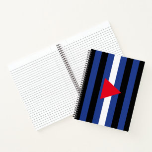 Cuaderno Bandera de orgullo queer de cuero