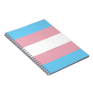 Cuaderno bandera de orgullo transgénero de SlipperyJoe dive