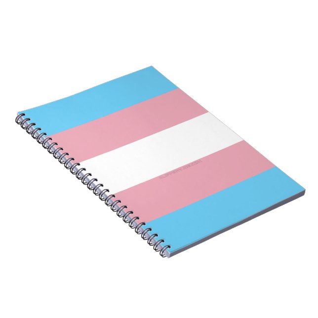 Cuaderno bandera de orgullo transgénero de SlipperyJoe dive (Lado Derecho)