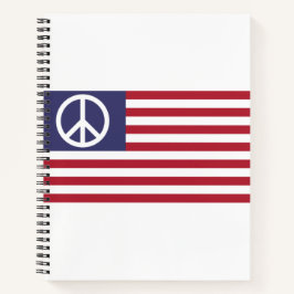 Cuaderno Bandera de Paz de Estados Unidos