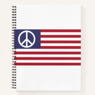 Cuaderno Bandera de Paz de Estados Unidos
