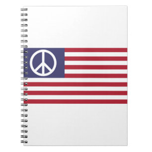 Cuaderno Bandera de Paz de Estados Unidos