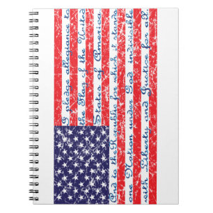 Cuaderno Bandera De Pledge En Peligro