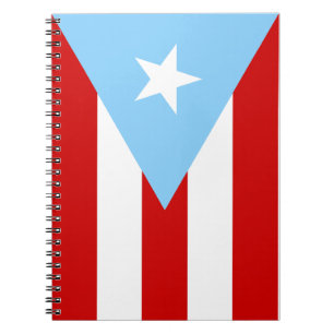 Cuaderno Bandera de Puerto Rico Azul Claro