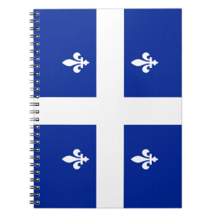 Cuaderno bandera de Quebec flor de lis
