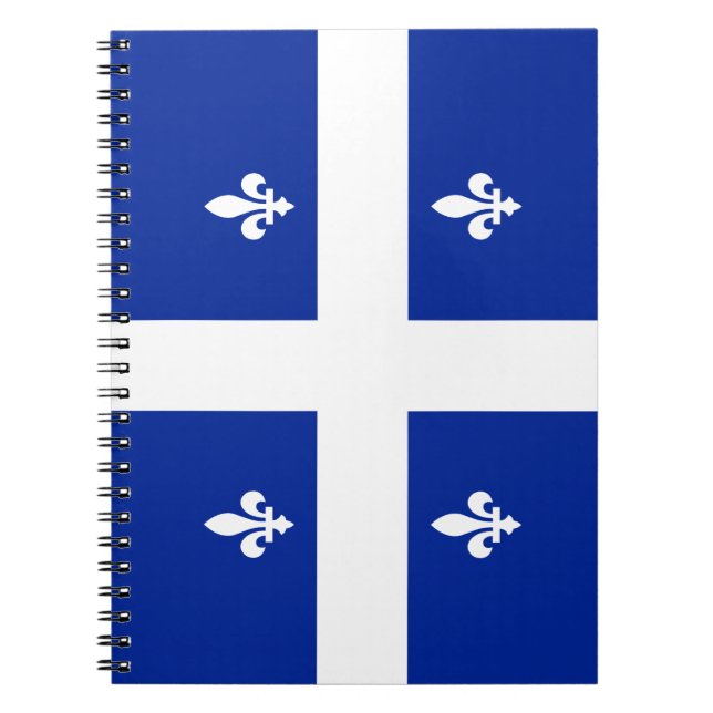 Cuaderno bandera de Quebec flor de lis (Frente)