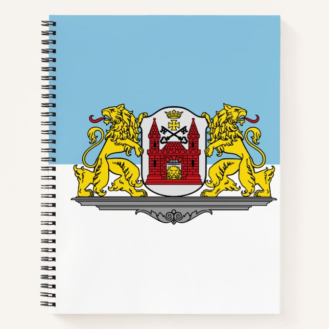 Cuaderno Bandera de Riga, Letonia Notebook (Anverso)