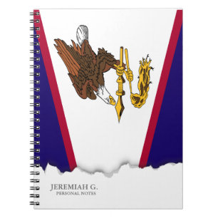 Cuaderno Bandera de Samoa Americana