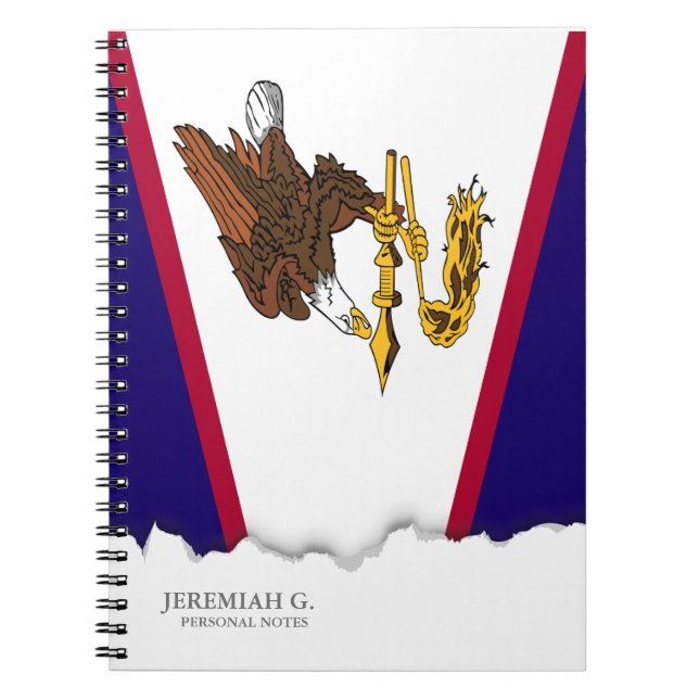 Cuaderno Bandera de Samoa Americana (Frente)