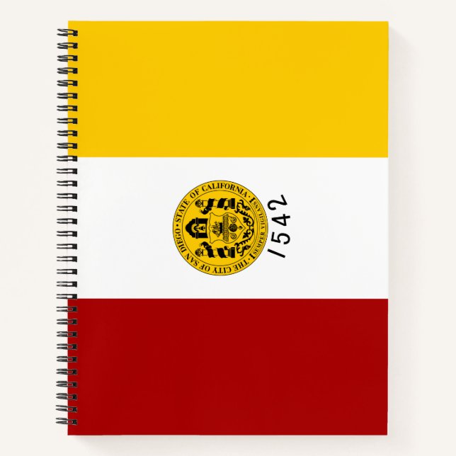 Cuaderno Bandera de San Diego (California) (Anverso)