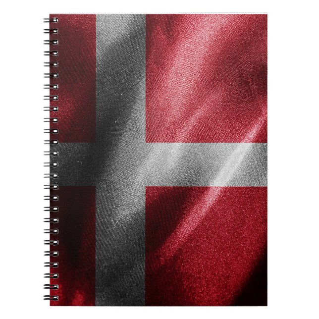 Cuaderno Bandera de seda de Dinamarca (Frente)