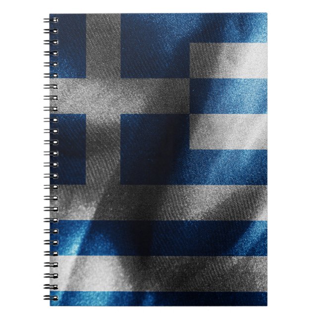 Cuaderno Bandera de seda de Grecia (Frente)