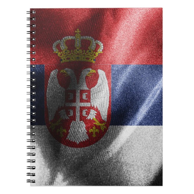 Cuaderno bandera de seda de Serbia (Frente)