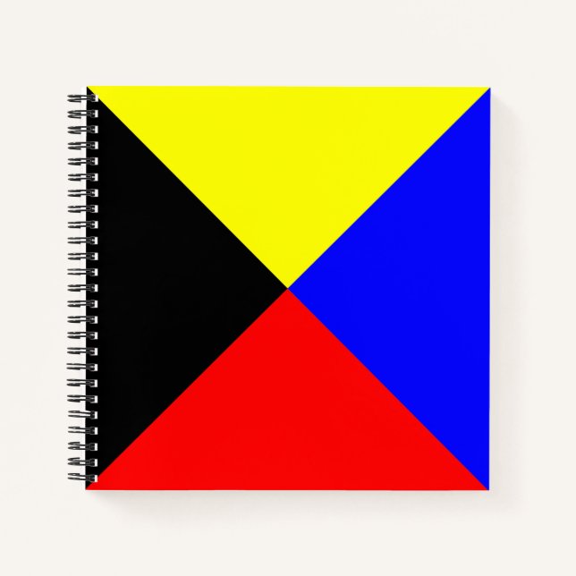 Cuaderno Bandera de señal marítima Zulu ICS (Anverso)