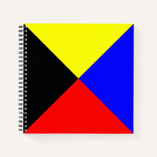 Cuaderno Bandera de señal marítima Zulu ICS en espiral