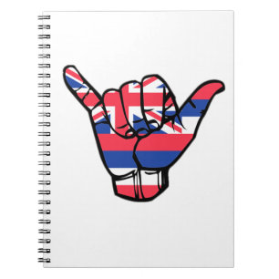 Cuaderno Bandera de Shaka Hawaii