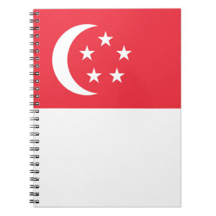 Cuaderno Bandera de Singapur