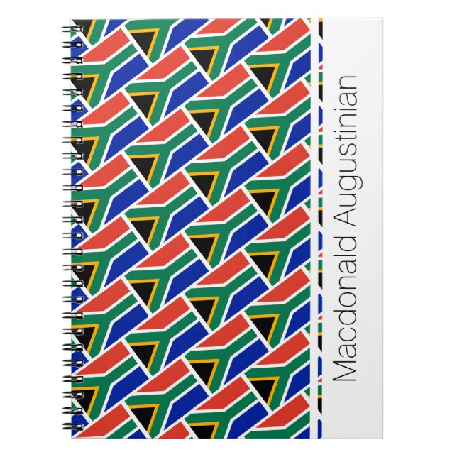Cuaderno Bandera de SUDÁFRICA Diario personalizado para por (Frente)