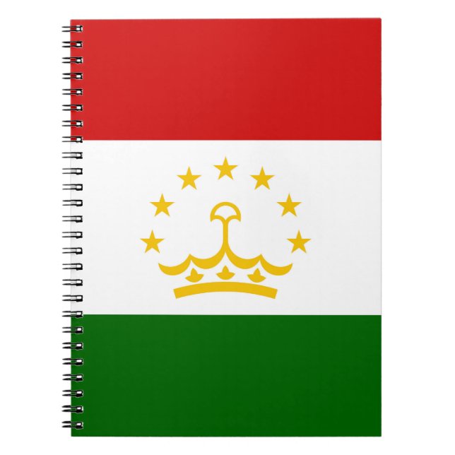 Cuaderno Bandera de Tayikistán (Frente)