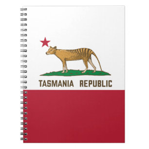 Cuaderno Bandera de tilacino de la República de Tasmania Ti
