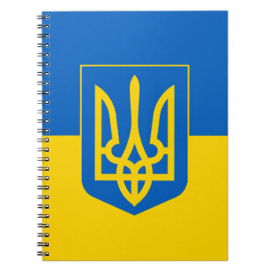 Cuaderno Bandera de Ucrania con escudo de armas