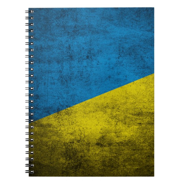 Cuaderno Bandera de Ucrania en la pared (Frente)