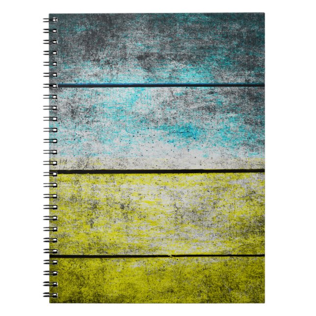 Cuaderno Bandera de Ucrania en madera (Frente)