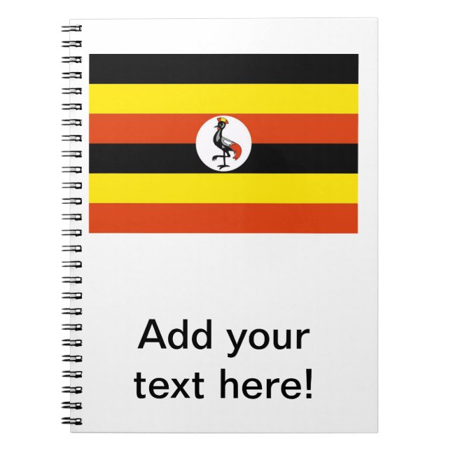 Cuaderno Bandera de Uganda (Frente)
