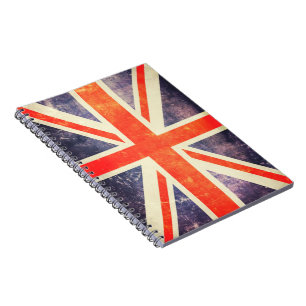 Cuaderno Bandera de Union Jack del vintage
