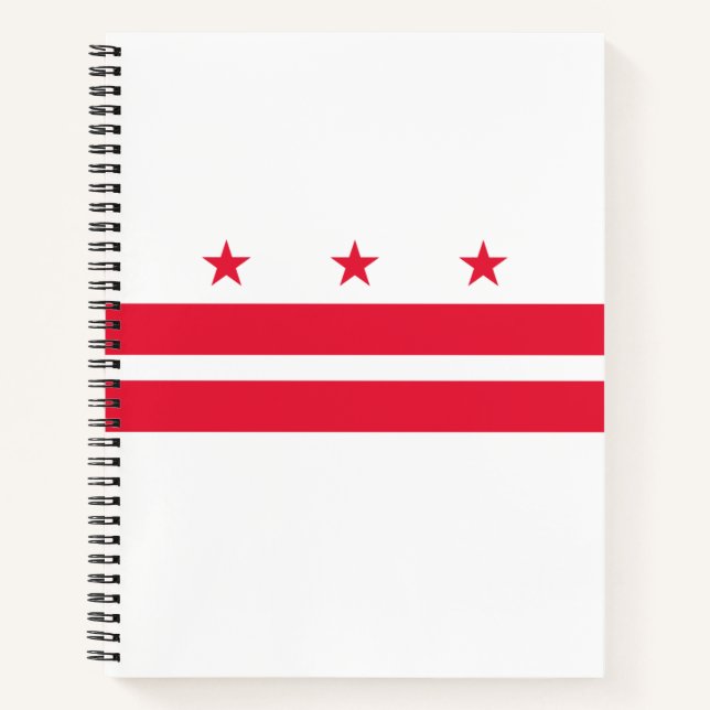 Cuaderno Bandera de Washington D.C. (Distrito de Columbia) (Anverso)