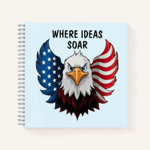 Cuaderno Bandera del águila estadounidense