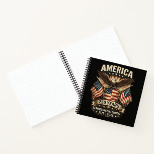 Cuaderno Bandera del aniversario de 250 años de Estados Uni