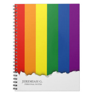 Cuaderno Bandera del arco iris del orgullo gay