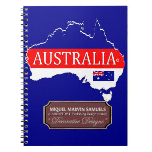 Cuaderno Bandera del esquema del país de Australia Colores 