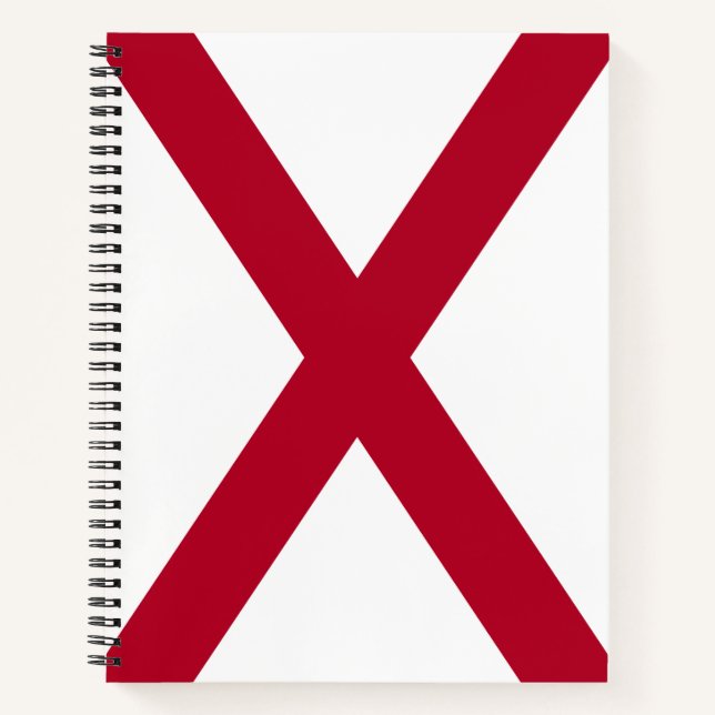 Cuaderno Bandera del estado de Alabama (Anverso)