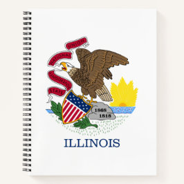 Cuaderno Bandera del estado de Illinois