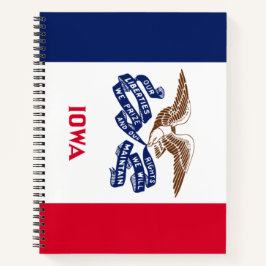 Cuaderno Bandera del estado de Iowa
