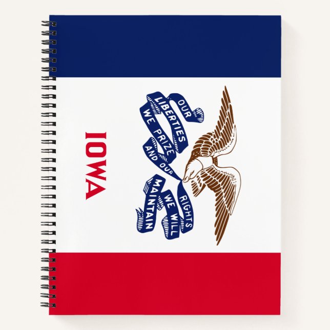 Cuaderno Bandera del estado de Iowa (Anverso)
